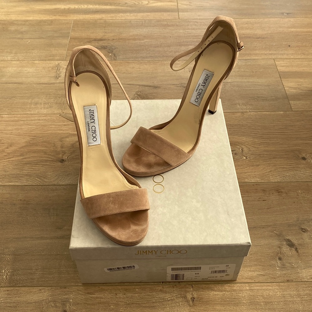 Jimmy Choo sandal heels in ballet pink